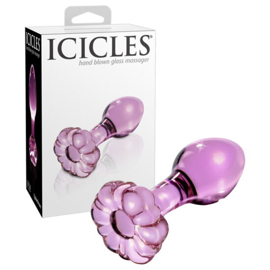 Icicles - virágos üvegkúp (pink)